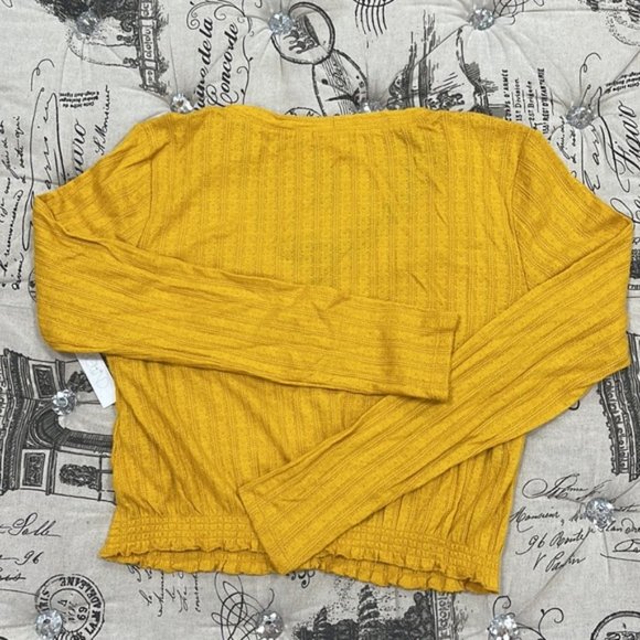 Abound Women's Pointelle Knit Crop Sweater - Picture 8 of 8